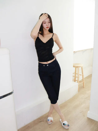 Lace Layered Pattern See-through Built-in Cup Sleeveless Bralette Sleeveless Top Collection