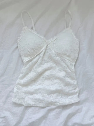 Lace Layered Pattern See-through Built-in Cup Sleeveless Bralette Sleeveless Top Collection