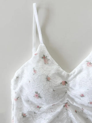 Lace Layered Pattern See-through Built-in Cup Sleeveless Bralette Sleeveless Top Collection