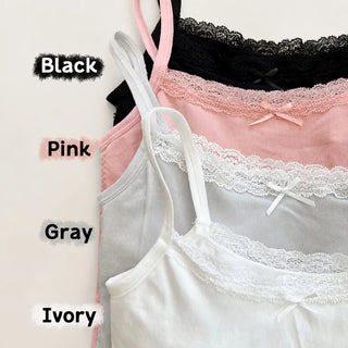Lace Layered Pattern See-through Built-in Cup Sleeveless Bralette Sleeveless Top Collection