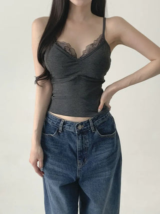 Lace Layered Pattern See-through Built-in Cup Sleeveless Bralette Sleeveless Top Collection