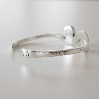 Ethnic Wave Twist Vintage Silver Wavy Bangle Bracelet