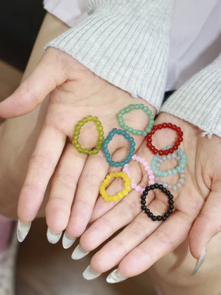 Kimi Beads Pastel Color Gemstone Bead Ring