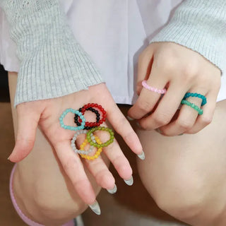 Kimi Beads Pastel Color Gemstone Bead Ring