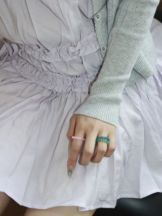 Kimi Beads Pastel Color Gemstone Bead Ring