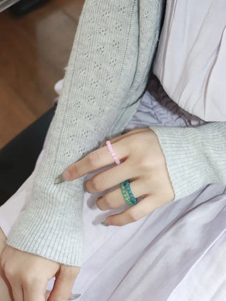 Kimi Beads Pastel Color Gemstone Bead Ring