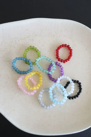 Kimi Beads Pastel Color Gemstone Bead Ring