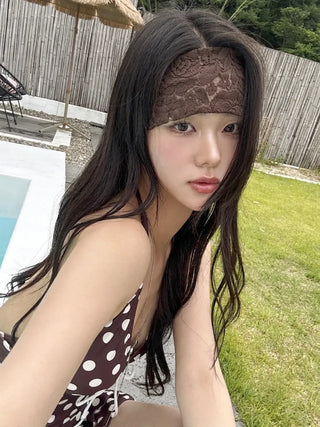 Summer Lace Flower Pattern Wide Bandana Hairband