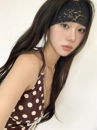 Summer Lace Flower Pattern Wide Bandana Hairband
