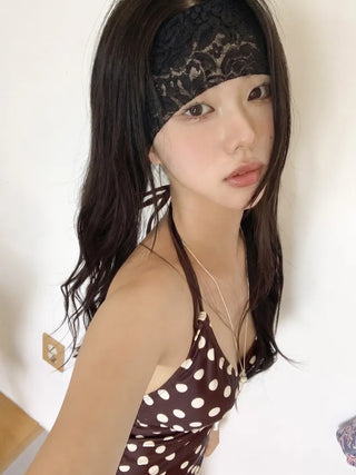 Summer Lace Flower Pattern Wide Bandana Hairband