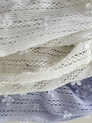 May Flower Net See-through Punched Strap Bandana Beanie Hat