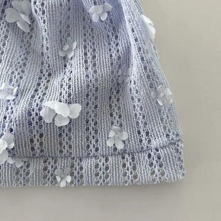 May Flower Net See-through Punched Strap Bandana Beanie Hat