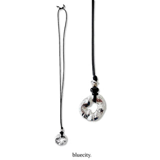 Ocean Bold Ring Pendant Drop String Long Necklace