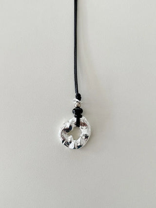 Ocean Bold Ring Pendant Drop String Long Necklace