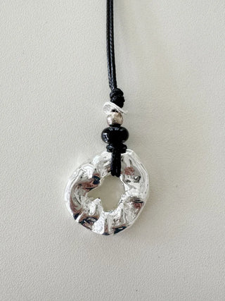 Ocean Bold Ring Pendant Drop String Long Necklace