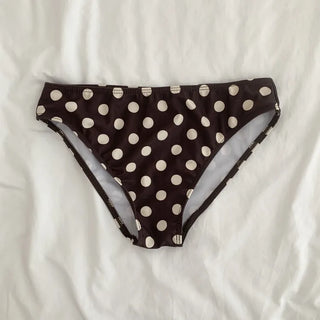 Mocha Dot Halterneck Sleeveless Top & Skirt Piece Bikini Set Swimsuit