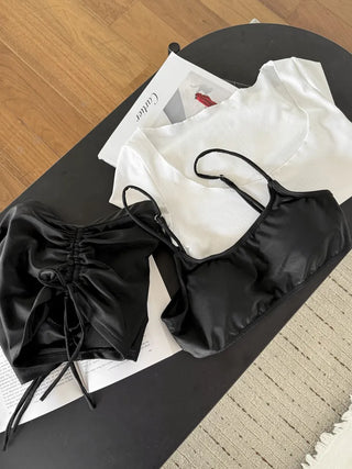 Cover-up Side Shirred Shorts Cover-up Set Bikini Swimwear