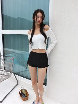 Cover-up Side Shirred Shorts Cover-up Set Bikini Swimwear