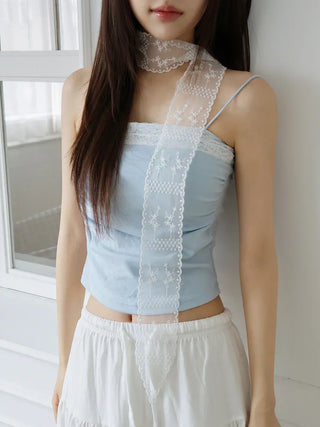Sophie Lace Square Color Bralette Inner Strap Sleeveless