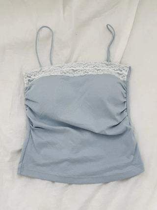 Sophie Lace Square Color Bralette Inner Strap Sleeveless
