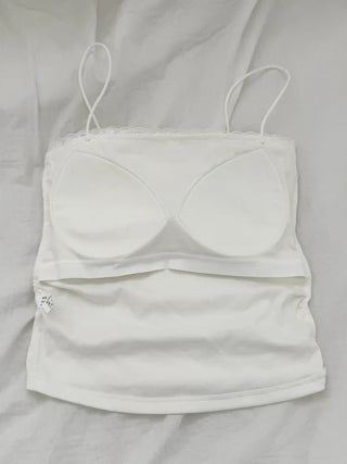 Sophie Lace Square Color Bralette Inner Strap Sleeveless