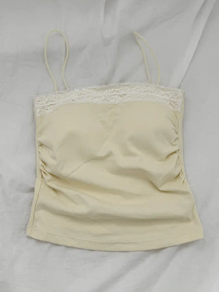 Sophie Lace Square Color Bralette Inner Strap Sleeveless