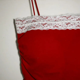 Sophie Lace Square Color Bralette Inner Strap Sleeveless