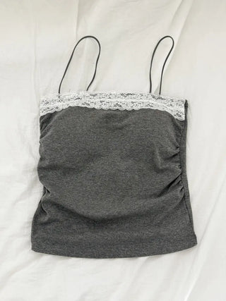 Sophie Lace Square Color Bralette Inner Strap Sleeveless