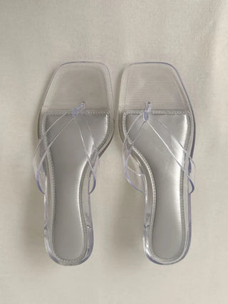 Neo Slim Flip-flops, Colored Jelly Shoes, Mid-heel Slippers,