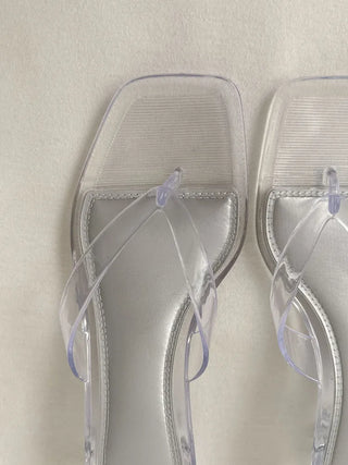 Neo Slim Flip-flops, Colored Jelly Shoes, Mid-heel Slippers,