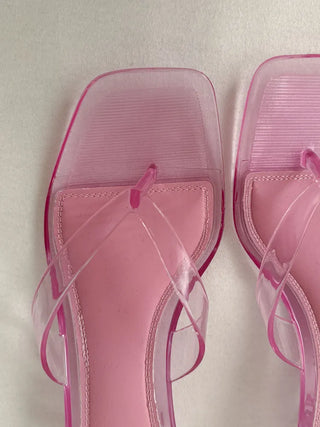 Neo Slim Flip-flops, Colored Jelly Shoes, Mid-heel Slippers,