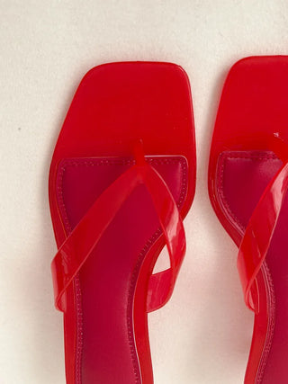 Neo Slim Flip-flops, Colored Jelly Shoes, Mid-heel Slippers,