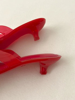Neo Slim Flip-flops, Colored Jelly Shoes, Mid-heel Slippers,