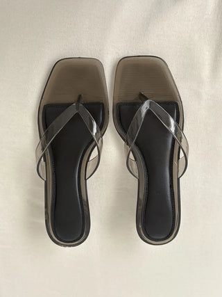 Neo Slim Flip-flops, Colored Jelly Shoes, Mid-heel Slippers,