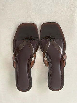 Neo Slim Flip-flops, Colored Jelly Shoes, Mid-heel Slippers,