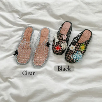 Net Jelly Shoes, Summer Water Play, Rainy Season Mule Slippers,