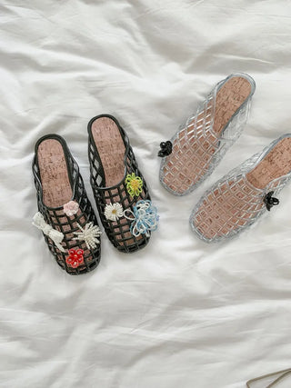 Net Jelly Shoes, Summer Water Play, Rainy Season Mule Slippers,