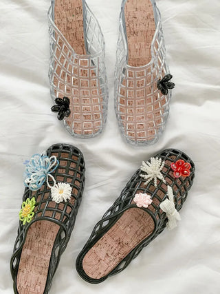 Net Jelly Shoes, Summer Water Play, Rainy Season Mule Slippers,