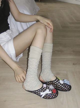 Net Jelly Shoes, Summer Water Play, Rainy Season Mule Slippers,