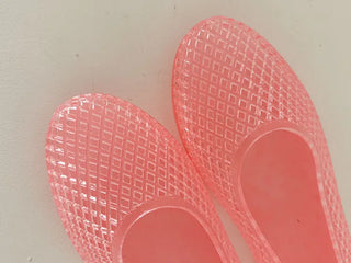 Flat Color Mesh Basic Daily Rainy Season Water Play Jelly Shoes