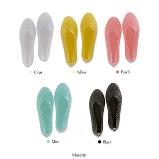 Flat Color Mesh Basic Daily Rainy Season Water Play Jelly Shoes