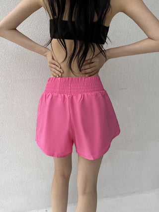 Swim Color High-Waisted Boardshorts Beachwear Waterproof Shorts