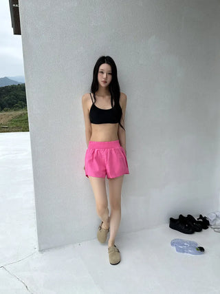 Swim Color High-Waisted Boardshorts Beachwear Waterproof Shorts