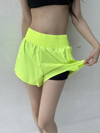 Swim Color High-Waisted Boardshorts Beachwear Waterproof Shorts