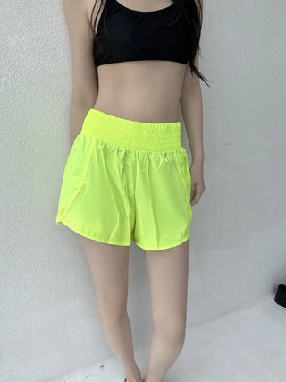 Swim Color High-Waisted Boardshorts Beachwear Waterproof Shorts