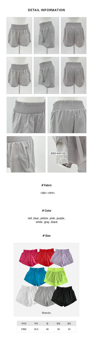 Swim Color High-Waisted Boardshorts Beachwear Waterproof Shorts