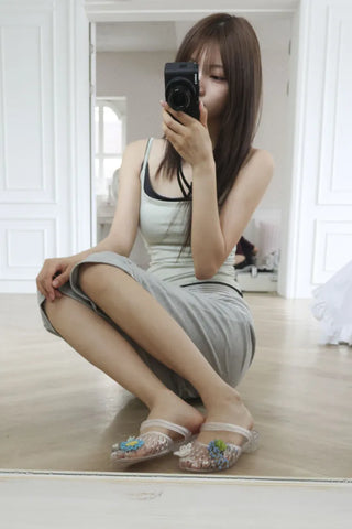 Sparkle Glitter Stiletto Sandals, Slippers, Jelly Shoes