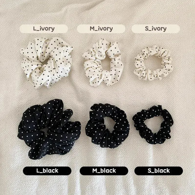 Triple Dot Pattern Mini Big Scrunchie Hair Tie