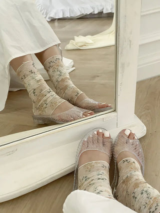 Clear Jelly Shoes Transparent Water Play Rainy Season Summer Mules Slippers