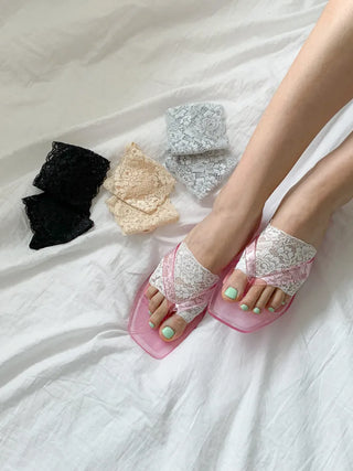 Lace Toe Socks, Roll-up Socks, Toe Flip-flops, Socks